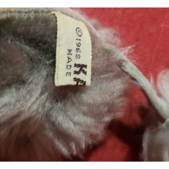 Vintage 1968 Soft Grey Kamar Puppy Dog Made In Japan - Picture 4 of 5